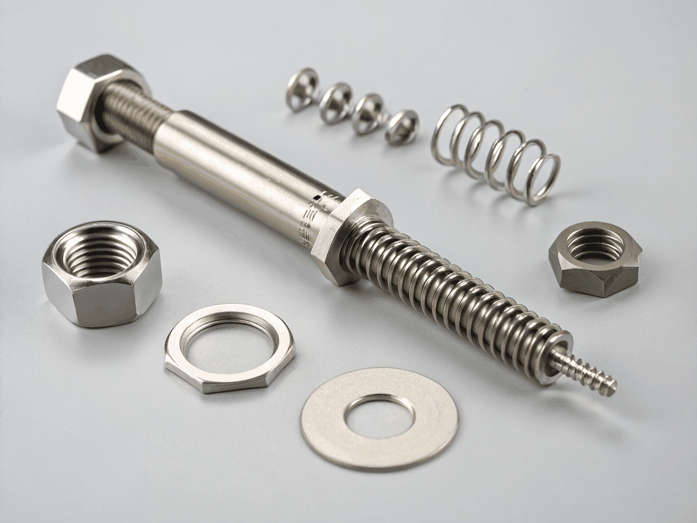 Precision manufacturing blueprint and fastener illustration